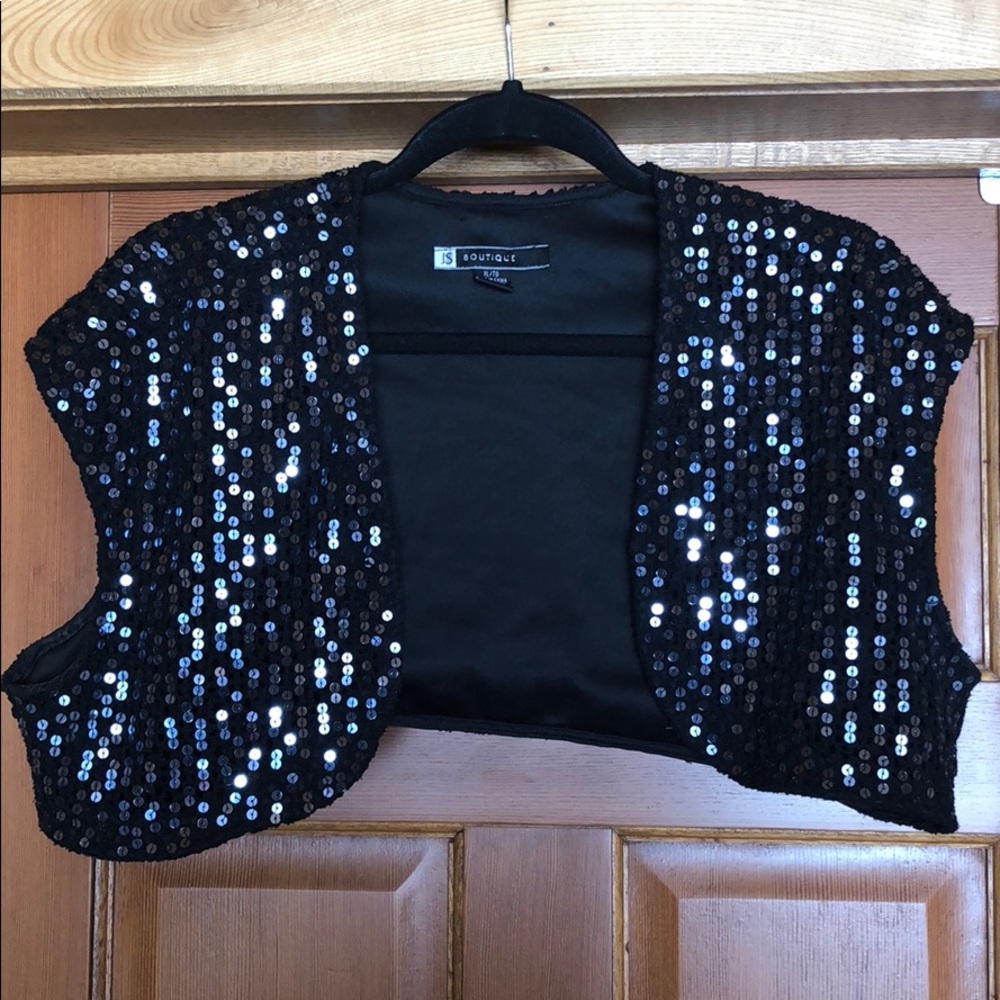 Black sequined shrug
